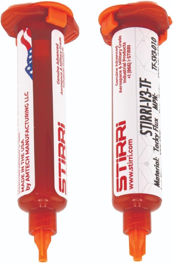 STIRRI V3-TF Soldering Flux 30g kit – Advanced Paste Flux with Syringe Applicator – REACH Compliant No Clean Flux – Universal Tacky Flux for Next Generation Assemblies (ROL0)