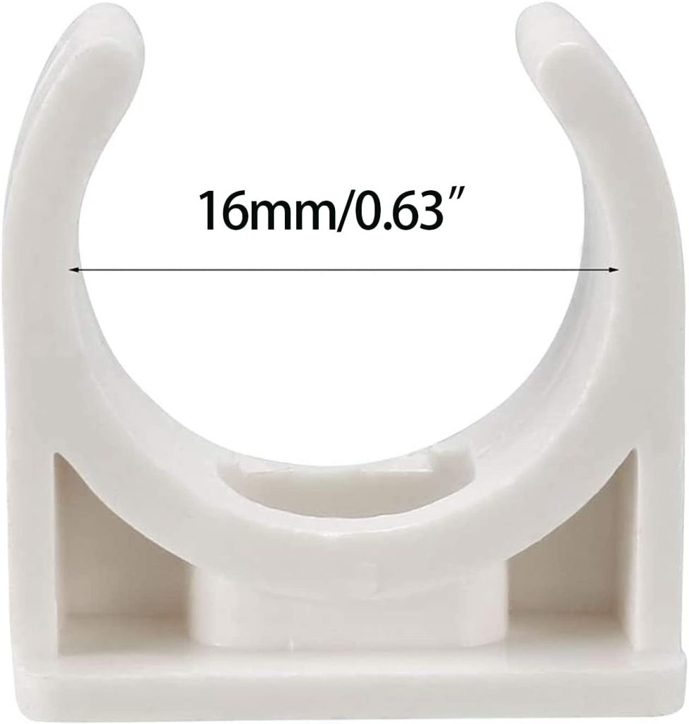 30 Pcs U-Shaped PVC Water 32mm Pipe Clamps Clips, U-Shaped Buckles Fit for 1-1/4 (32mm) Water Pipes and TV Trays Tubing Hose Hanger Support Pex Tubing （White 32mm）