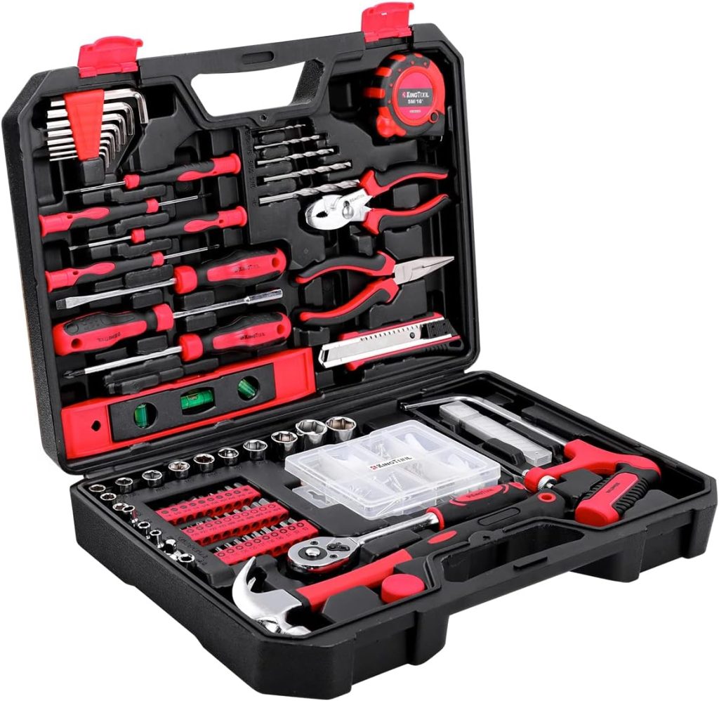 KingTool Home Repair Tool Kit - 226 Piece General Home/Auto Repair Tool Set, General Mechanic Tool Set, General Household Tool Kit, Perfect for Homeowner, Diyer, Handyman