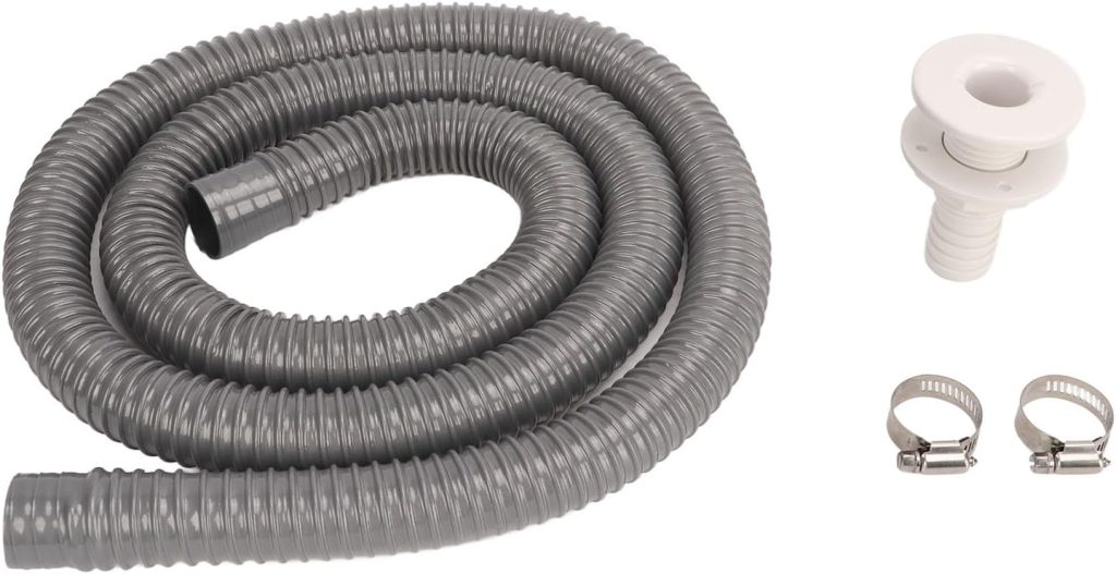 Bilge Pump Hose, Bilge Pump Installation Kit, 1‑1/8in Dia Leakproof Thru Hull Fitting Bilge Pump Hose for Marine Boat Bilge Pumps with 1-1/8 inch Outlet