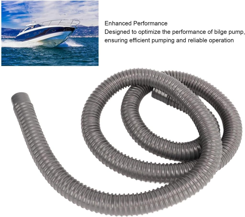 Bilge Pump Hose, Bilge Pump Installation Kit, 1‑1/8in Dia Leakproof Thru Hull Fitting Bilge Pump Hose for Marine Boat Bilge Pumps with 1-1/8 inch Outlet